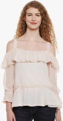 Belle Fille Nude Solid Blouse women