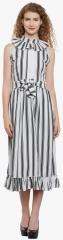 Belle Fille Off White Striped Shift Dress women