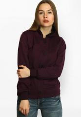 Belle Fille Purple Solid Winter Jacket women