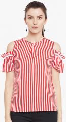 Belle Fille Red Striped Blouse women