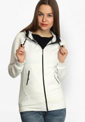 Belle Fille White Solid Winter Jacket women