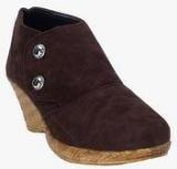 Berry Purple Ankle Length Brown Boots women