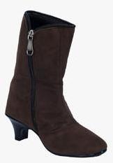 Berry Purple Calf Length Brown Boots women