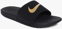 Black Solid Sliders NIKE KAWA SLIDE