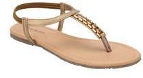 Blue Button Golden Sandals women