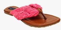 Blue Button Pink Sandals women