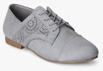 Call It Spring Chike Grey Derby Lazer Cut Lifestyle Shoes women