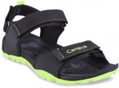 Campus Grey & Fluorescent Green Sports Sandals men