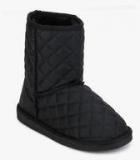 Carlton London Ankle Length Black Snug Boots women