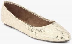 Carlton London Beige Printed Ballerinas women