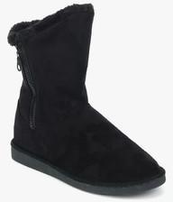 Carlton London Black Ankle Length Boots men