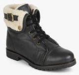 Carlton London Black Ankle Length Boots women