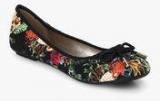 Carlton London Black Floral Belly Shoes Women