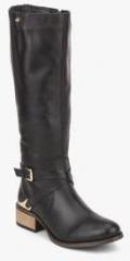 Carlton London Black Knee Length Boots women