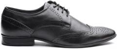 Carlton London Black Leather Formal Brogues men