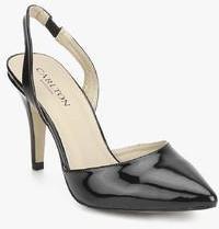 Carlton London Black Sling Back Stilettos women