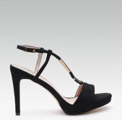 Carlton London Black Solid Heels women