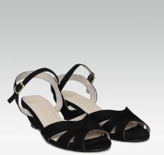 Carlton London Black Solid Peep Toes women