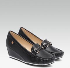 Carlton London Black Solid Wedges women