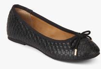 Carlton London Black Weaved Belly Shoes women