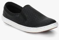 Carlton London Black Weaved Casual Sneakers women