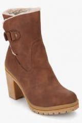 Carlton London Brown Ankle Length Boots women