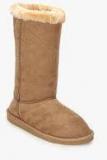 Carlton London Calf Length Brown Snug Boots women