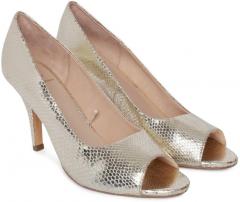 Carlton London Gold Solid Peep Toes women