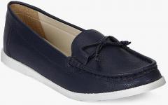 Carlton London Navy Blue Bow Moccasins women