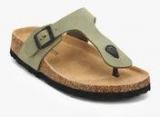 Carlton London Olive Buckled Slippers Men