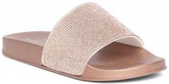 Carlton London Rose Gold Solid Sliders women