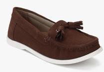 Carlton London Rust Tassel Moccasins women