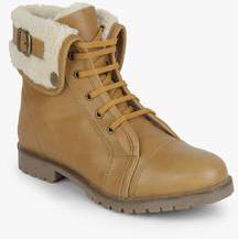 Carlton London Tan Ankle Length Boots women