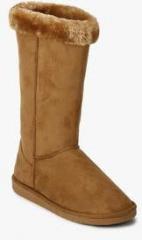 Carlton London Tan Ankle Length Snug Boots women