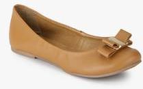 Carlton London Tan Bow Belly Shoes women