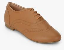 Carlton London Tan Brogue Lifestyle Shoes women