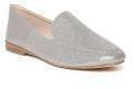 Carlton London Women Silver Toned Shimmer Flat Shoes