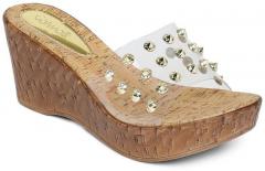 Catwalk Beige Synthetic Wedges women