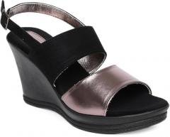 Catwalk Black Synthetic Regular Wedges women