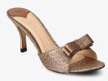 Catwalk Bronze Glitter Bow Stilettos women