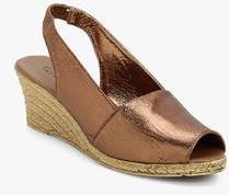 Catwalk Bronze Textured Wedges women