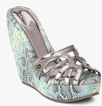 Catwalk Silver Metallic Wedges women