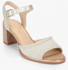 Clarks Beige Solid Sandals women