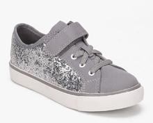 Clarks Brillprize Silver Glitter Sneakers boys