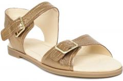 Clarks Bronze Open Toe Flats Sandals women