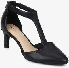 Clarks Calla Lily Black Peep Toes women