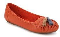 Clarks Clovelly Way Orange Moccasins women