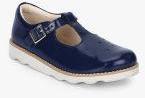 Clarks Crown Pop Inf Navy Blue Belly Shoes girls