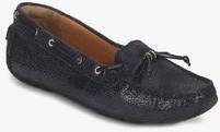 Clarks Dunbar Groove Navy Blue Moccasins women