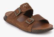 Clarks Keften Free Brown Buckled Sandals men